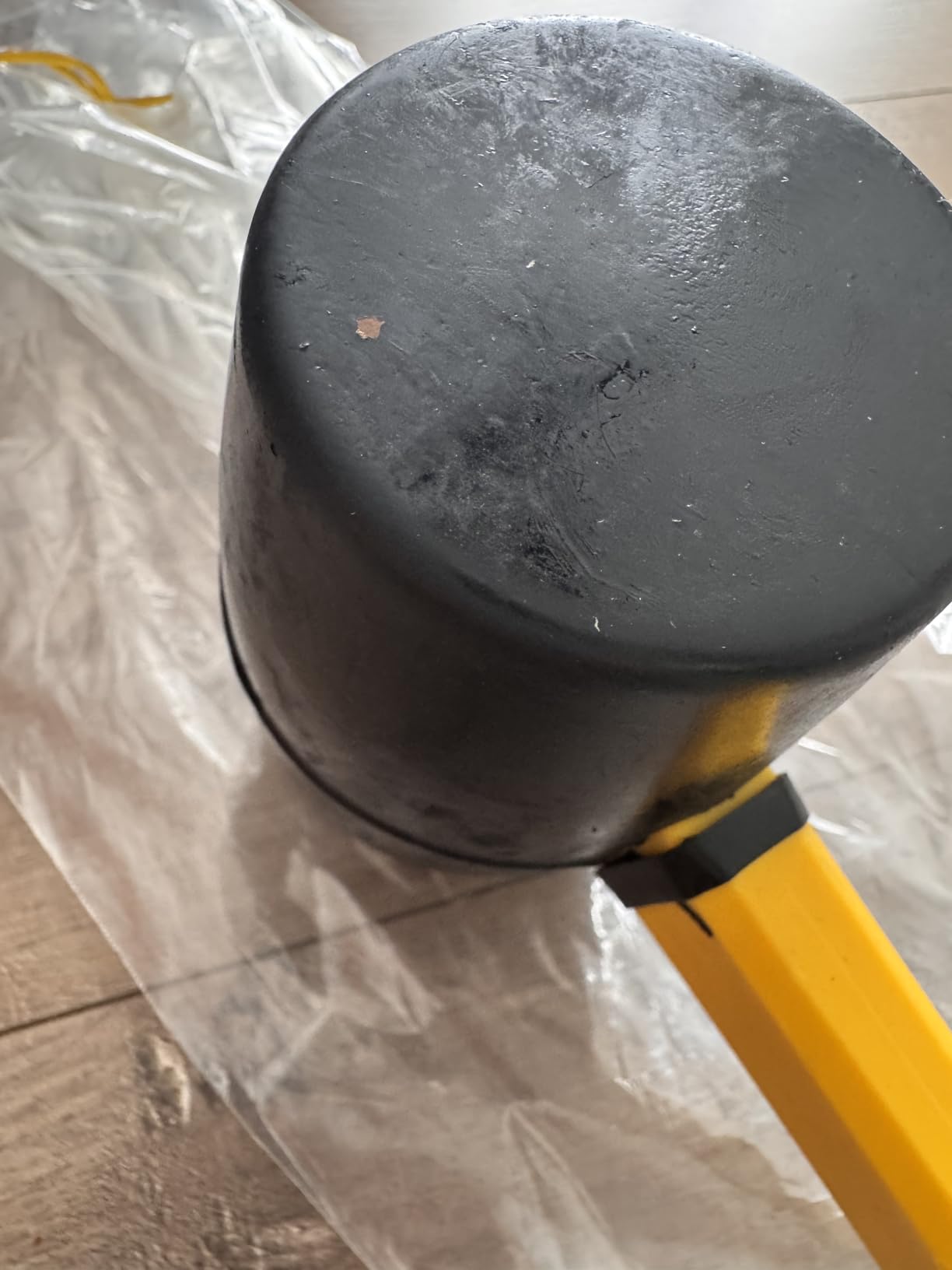 Small Rock Hammer 20 oz Heavy Balanced One-Piece Forged Steel, Yellow | Rock Pick Hammer for Rockhounding, Fossil Hunting, Prospecting and Light Masonry with Pointed Tip & Shock-Dampening TPR Grip customer photo 1