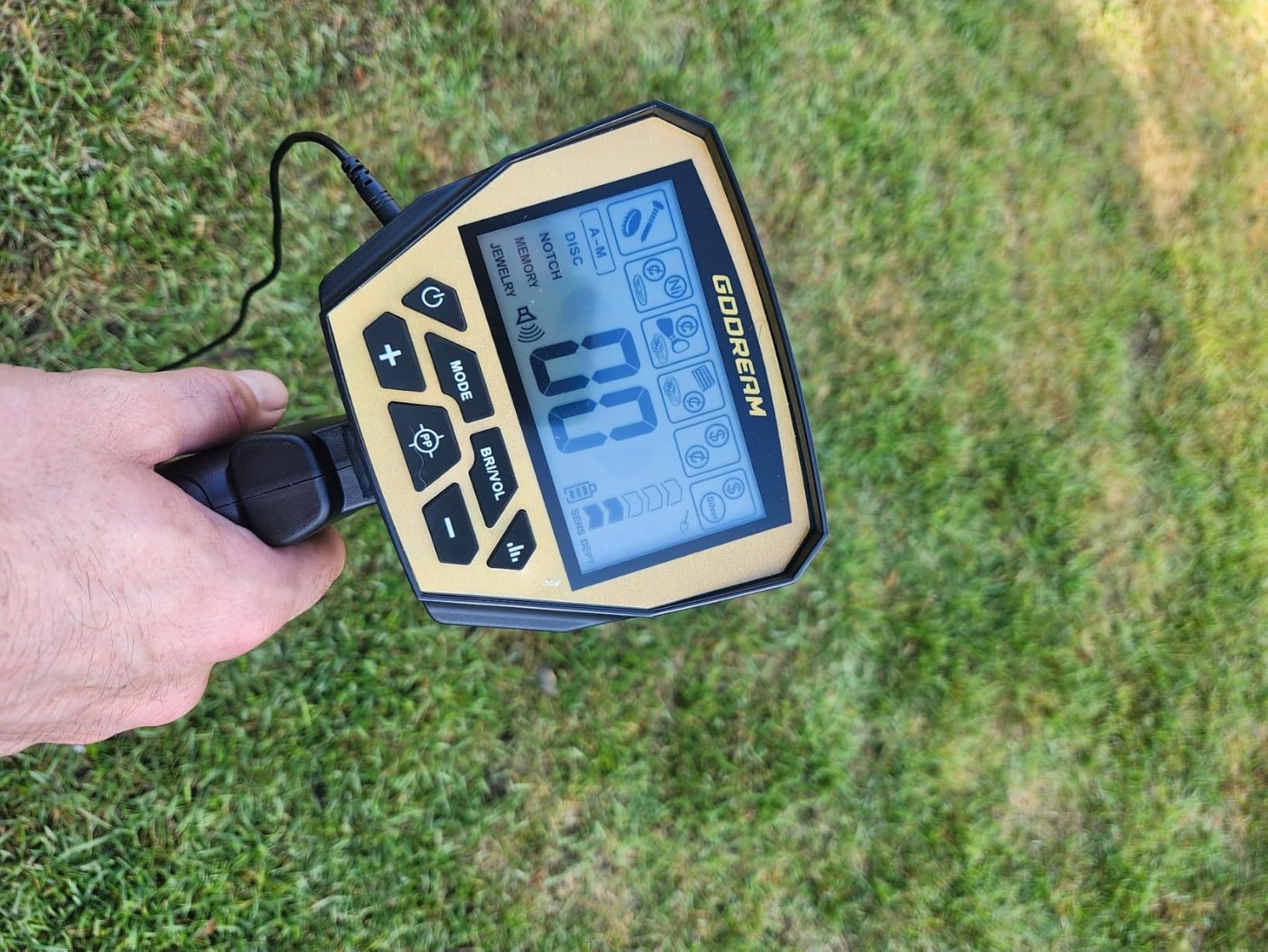 Metal Detector for Adults Professional, Rechargeable Gold Finder | 6 Detection Modes, Advanced DSP, Backlit LCD Target ID, 10