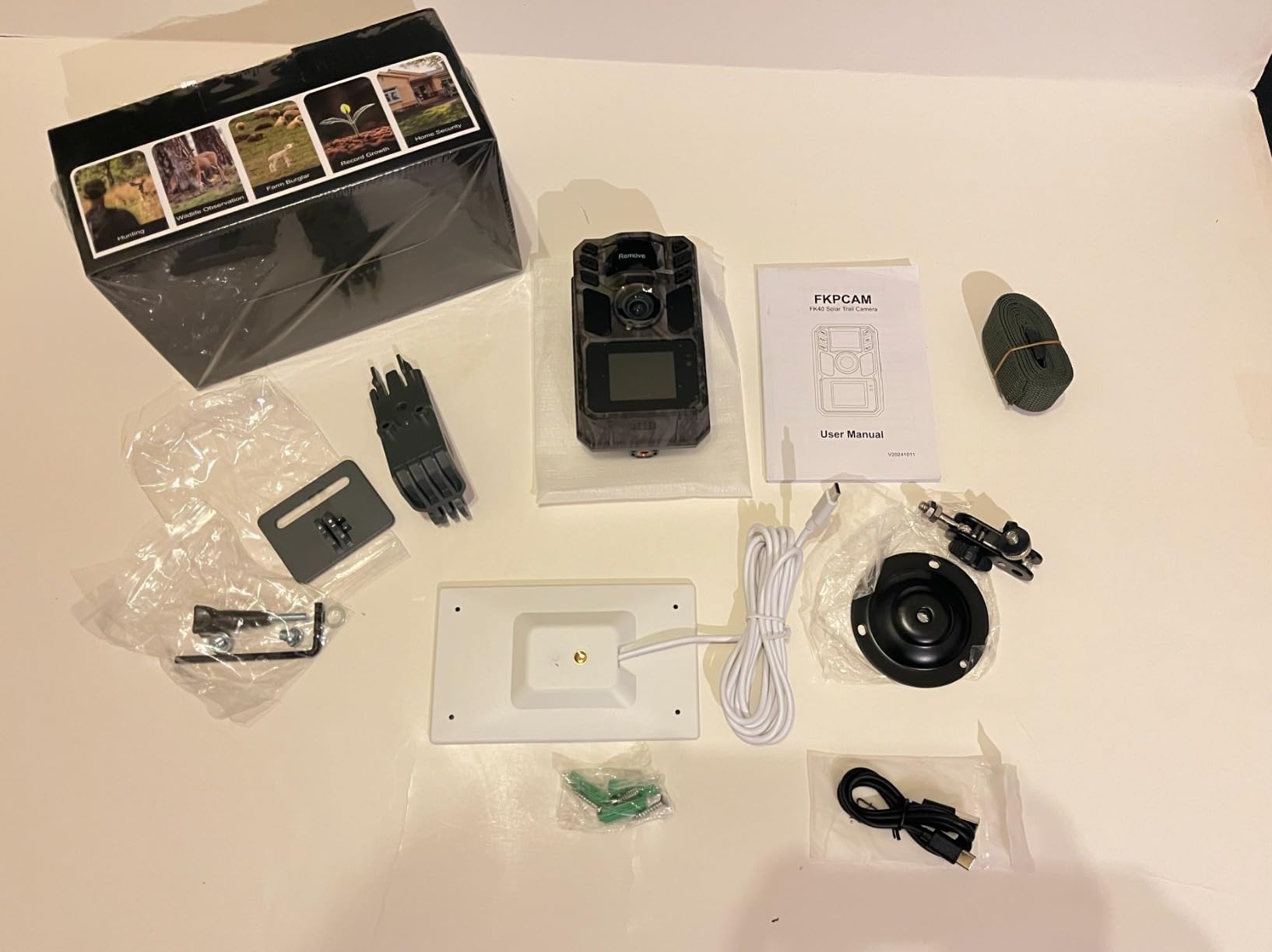 Trail Camera 4K 64MP with 5000mAh Rechargeable Battery, Solar Powered Game Camera, Night Vision Hunting Camera, 0.2s Motion Trigger, IP67 Waterproof Wildlife Camera customer photo 1