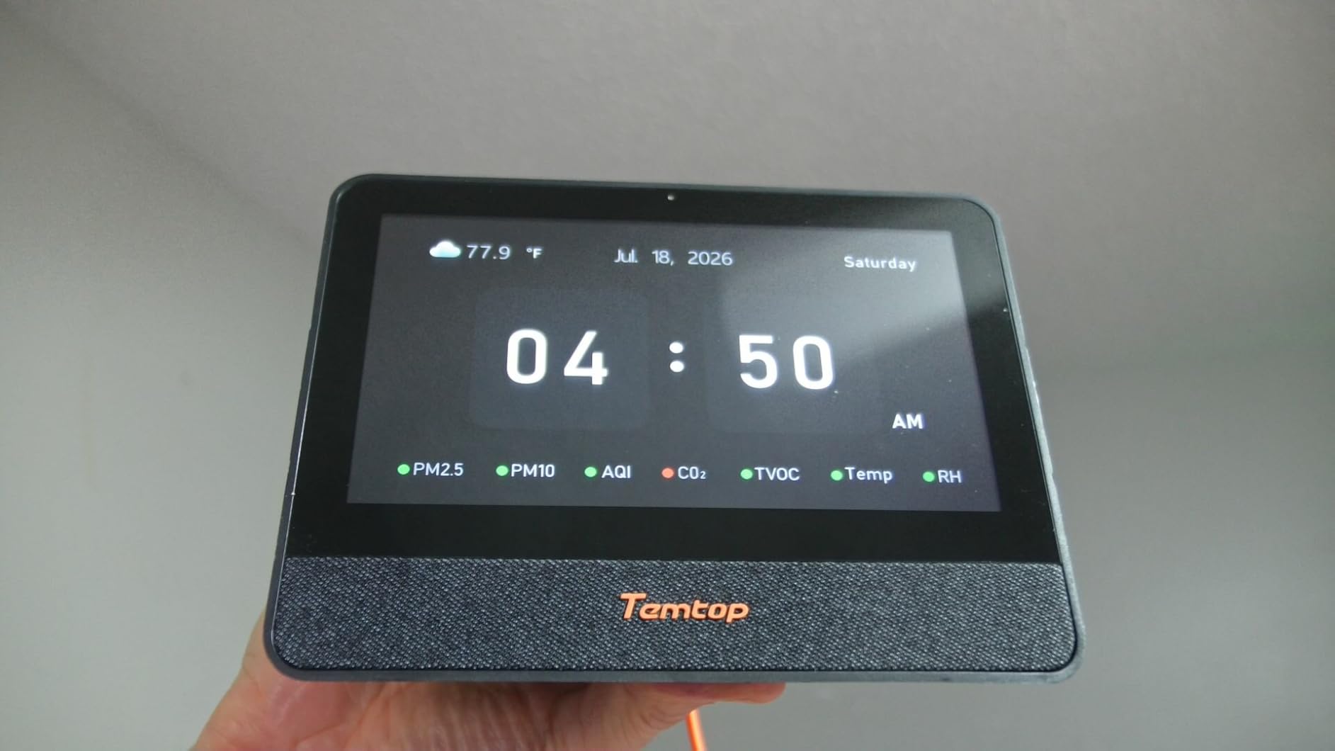 Temtop M100 2nd Gen WiFi Air Quality Monitor, 7 Inch Touchscreen CO2 Detector & Air Quality Tester for PM2.5 PM10 TVOC Temperature Humidity customer photo 2