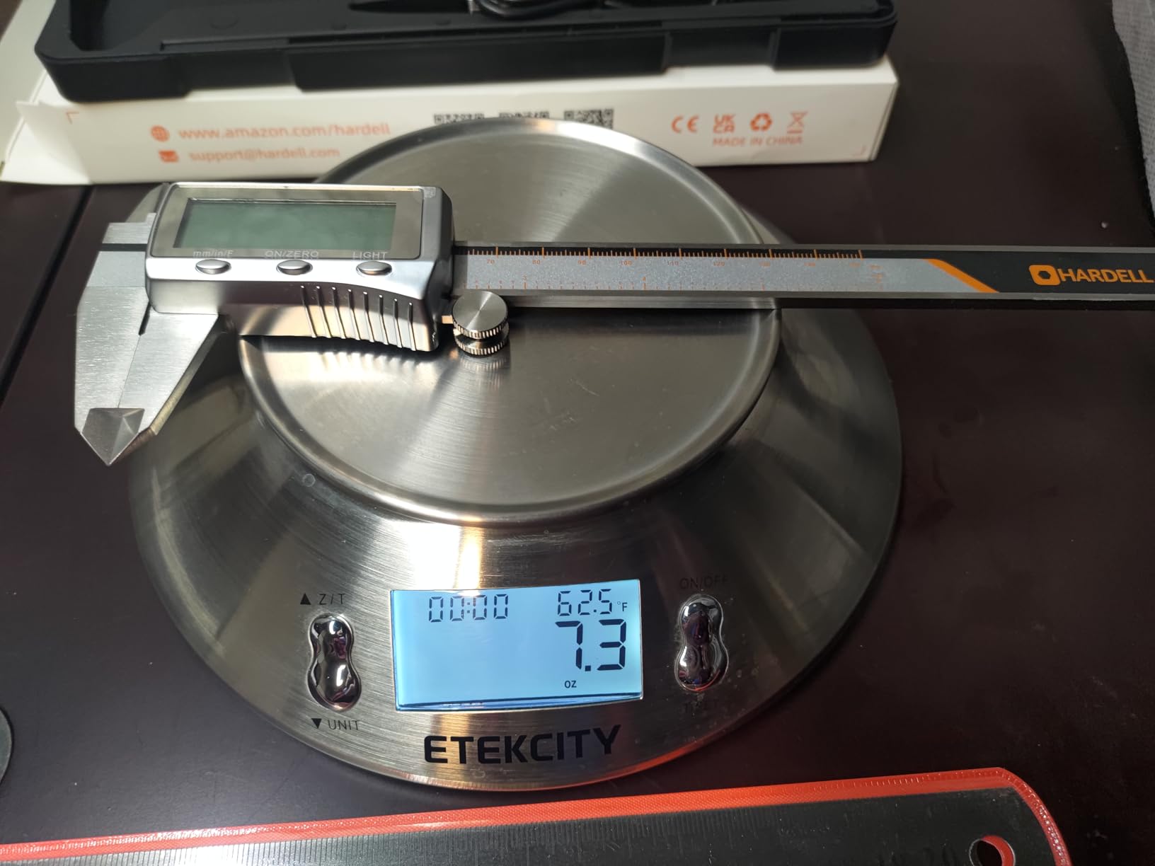 HARDELL Digital Caliper 8 Inch, Rechargeable All Metal W/Backlight Screen | USB-C Caliper, 4 Measurement Mode, 0.0015