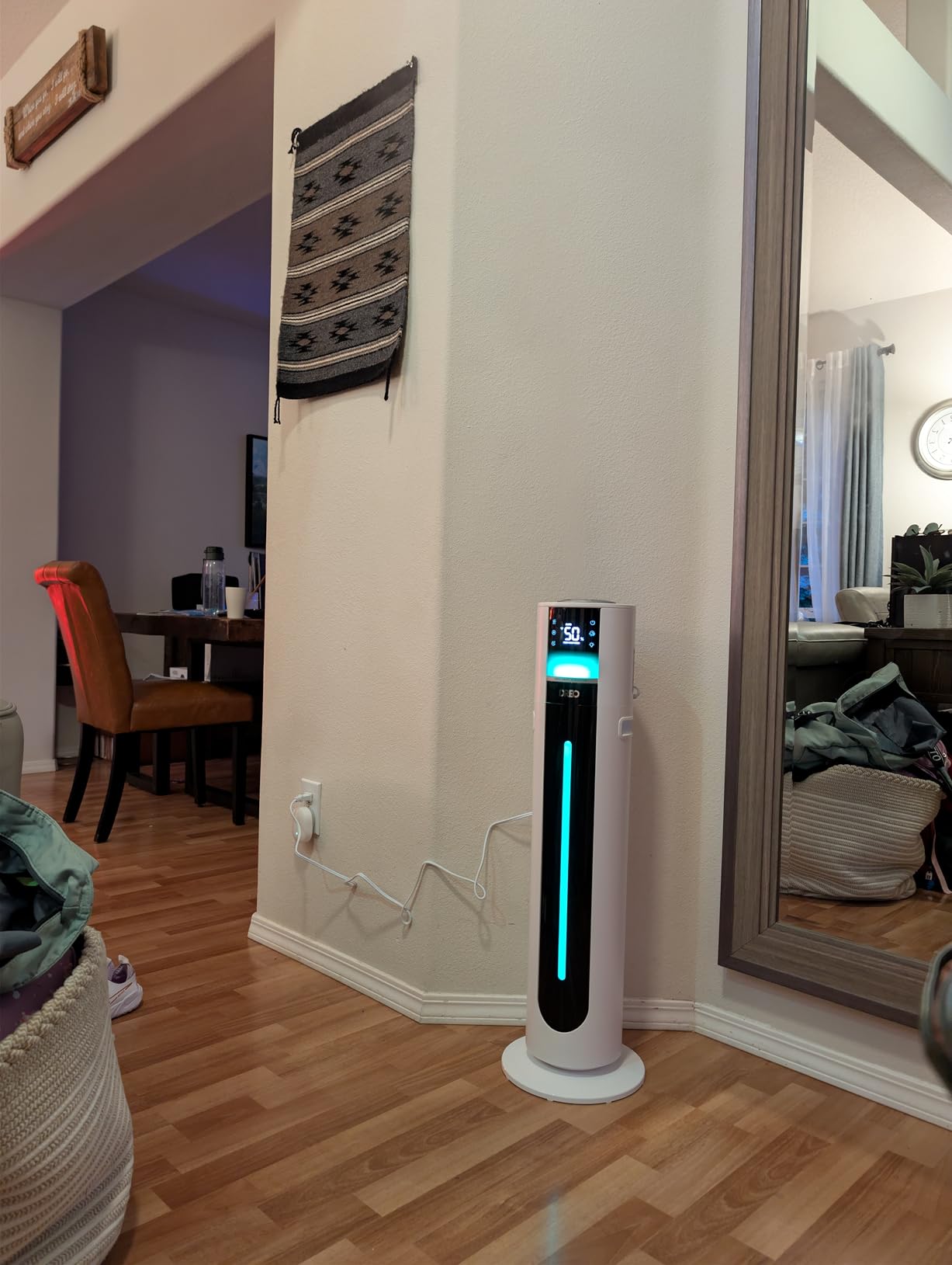 DREO 11L Smart Humidifier 747S Large Room 700 ft², 100H Runtime, 21dB Quiet | Top Fill, 1500+RGB Light, APP & Remote Control, Clean Tank Technology, 12H Timer, Cool Mist Humidifers for Bedroom, White customer photo 2