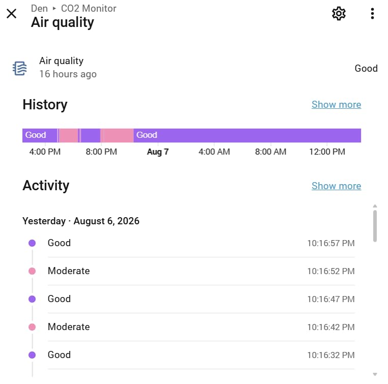 SONOFF AirGuard SAWF-08P, Smart Indoor Air Quality Monitor, Matter Compatible, 2.4GHz WiFi, Carbon Dioxide/Temp/Humidity Monitor, Real-Time Display & Notification, for Indoor Use customer photo 1