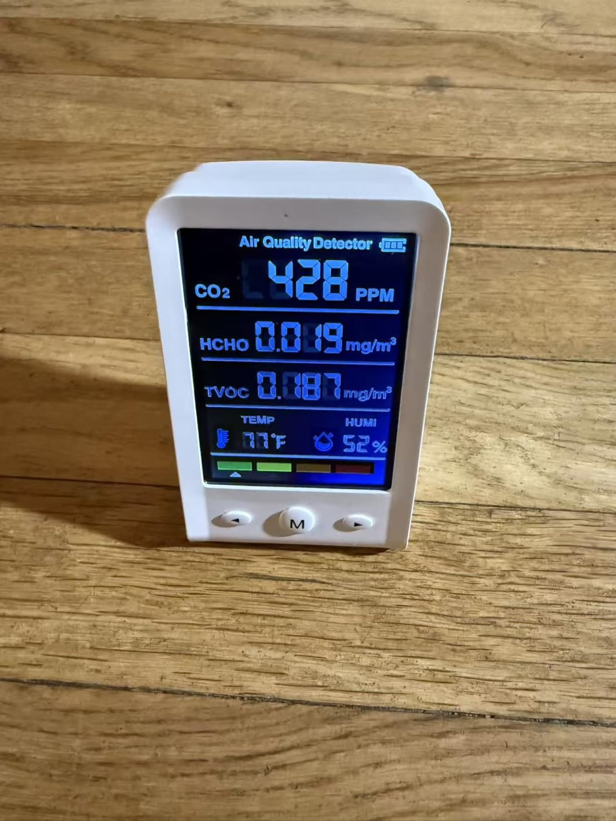 8-in-1 CO2 Carbon Dioxide Detector, Dienmern Portable Air Quality Monitor Indoor, 1600mAh Powerful Battery CO2 Monitor for CO2/Temp/Humidity customer photo 2