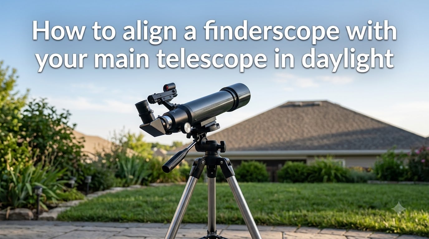 How to align a finderscope with your main telescope in daylight