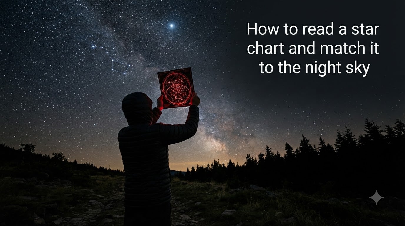 How to read a star chart and match it to the night sky
