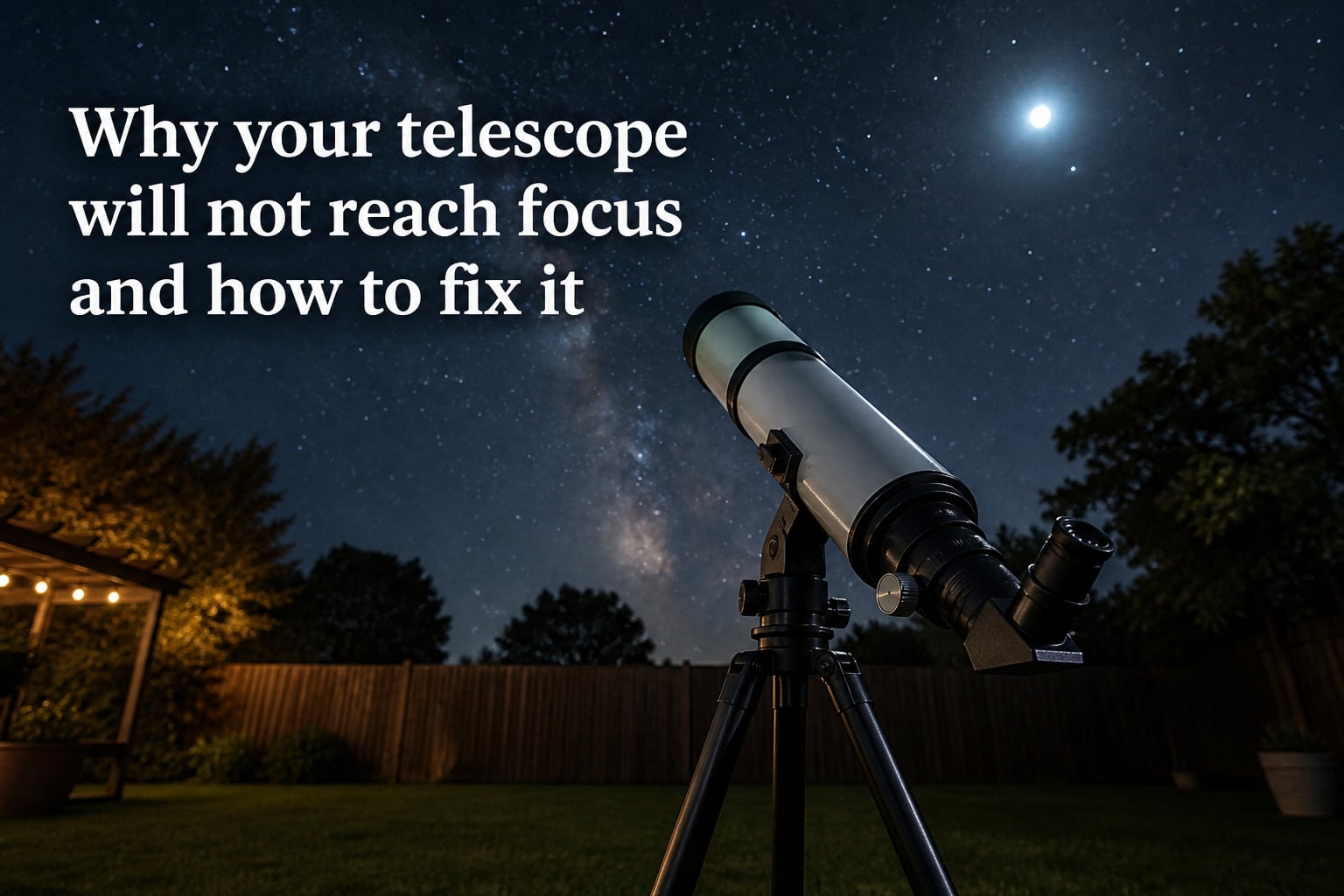 Why your telescope will not reach focus and how to fix it
