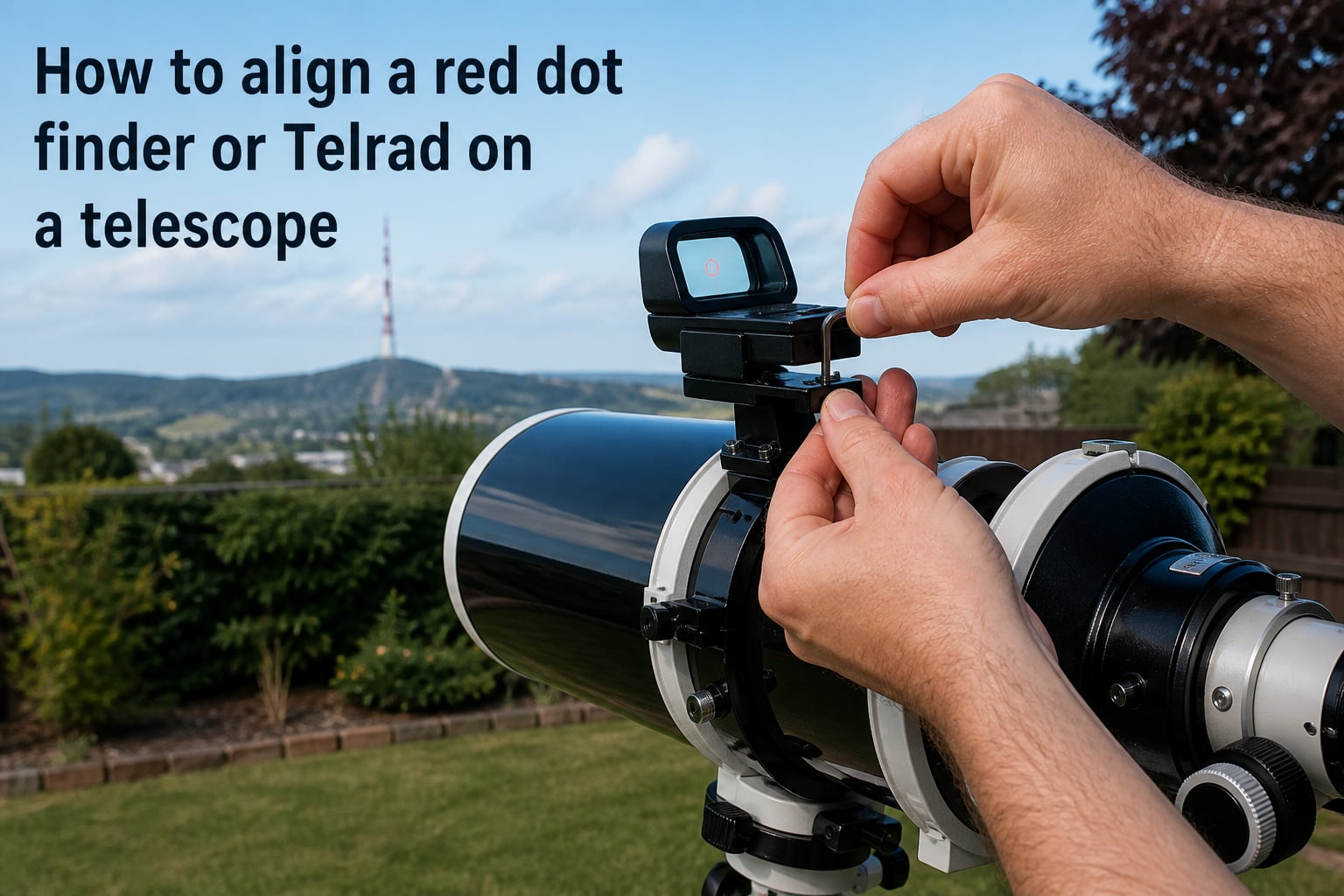 How to align a red dot finder or Telrad on a telescope