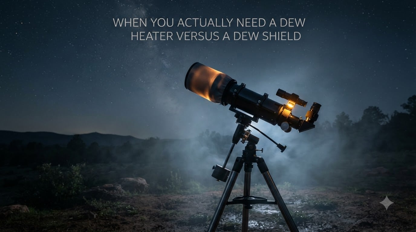 When you actually need a dew heater versus a dew shield