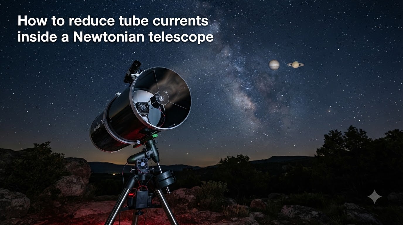 How to reduce tube currents inside a Newtonian telescope