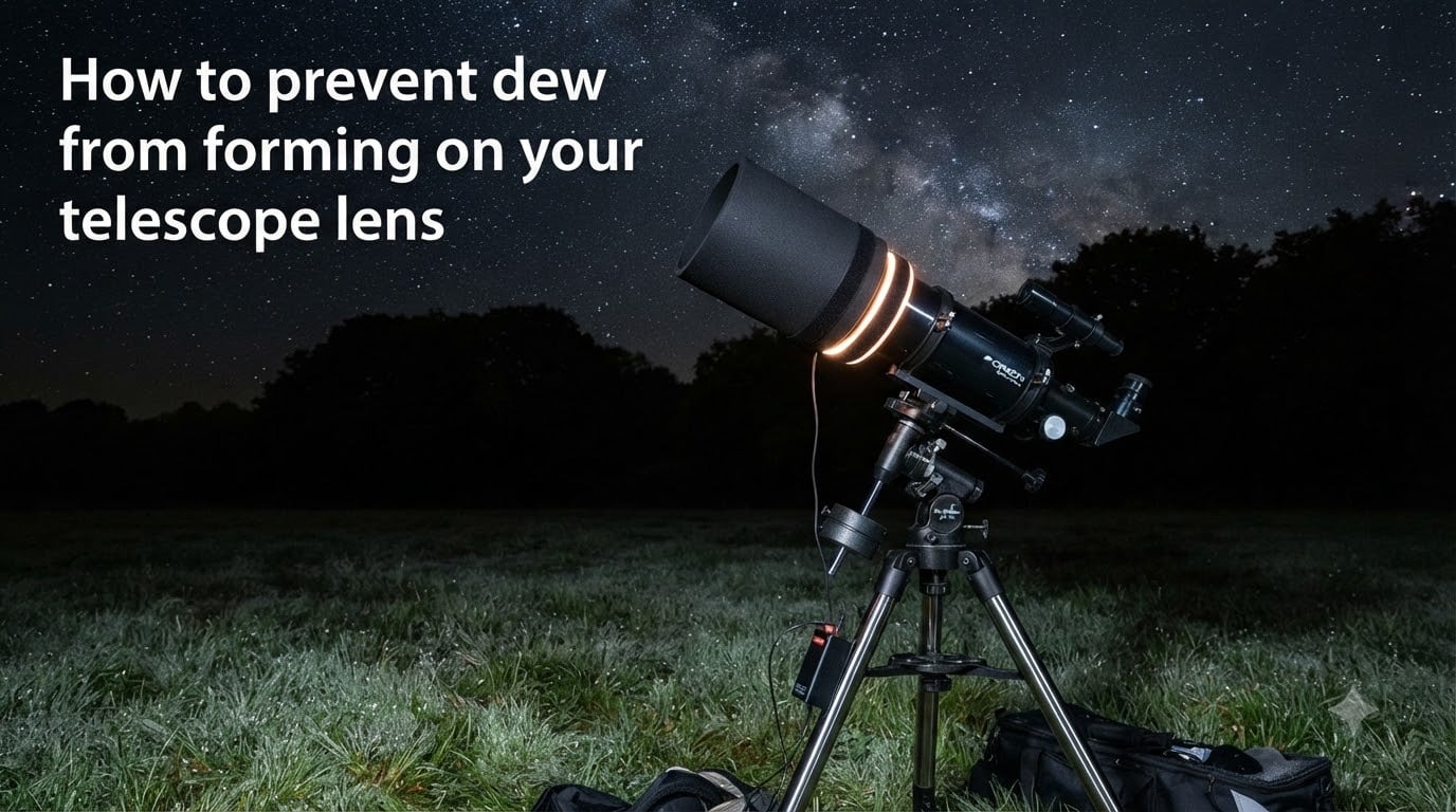 How to prevent dew from forming on your telescope lens
