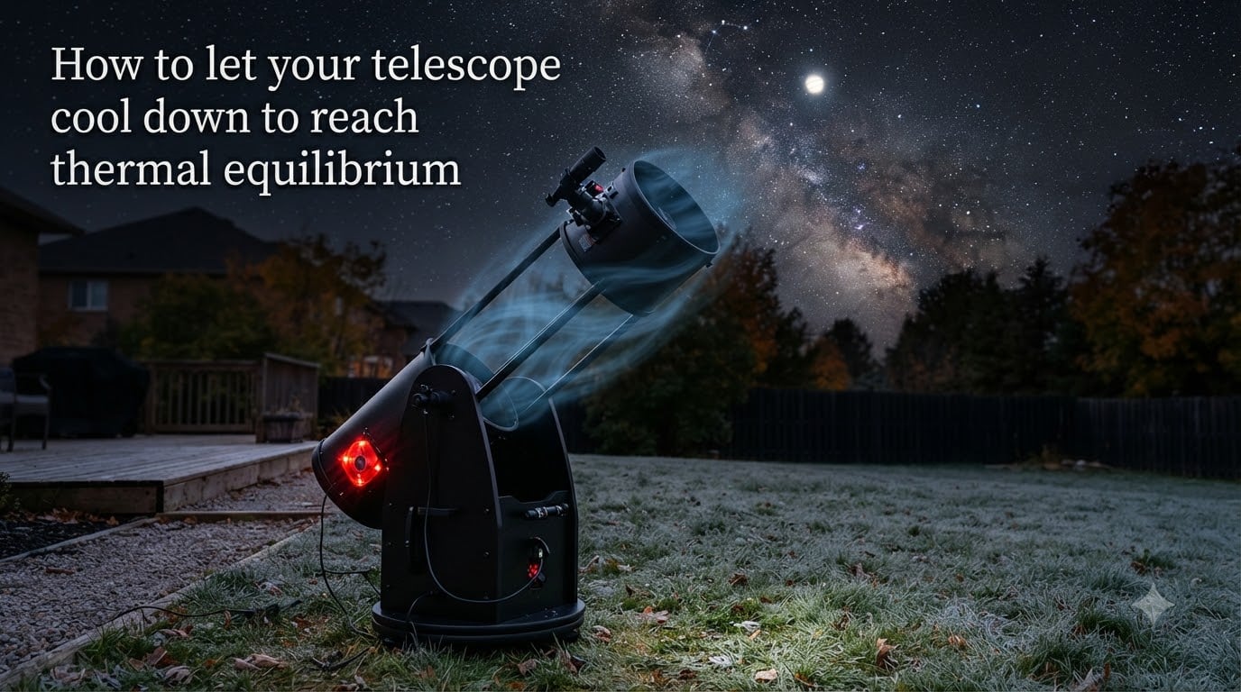 How to let your telescope cool down to reach thermal equilibrium