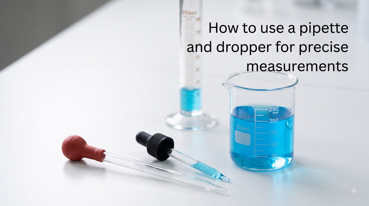 How to use a pipette and dropper for precise measurements
