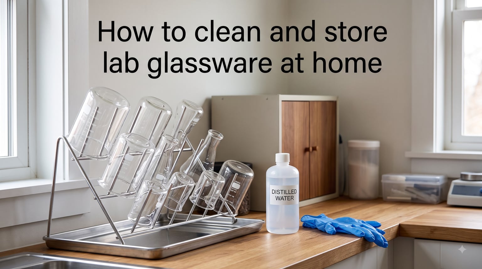 How to clean and store lab glassware at home