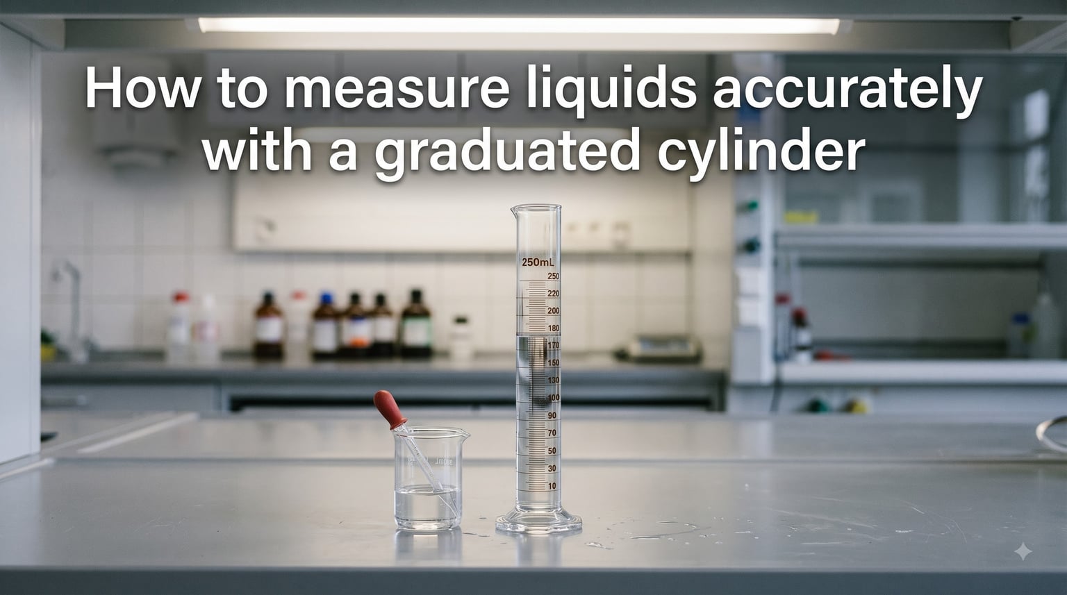 How to measure liquids accurately with a graduated cylinder