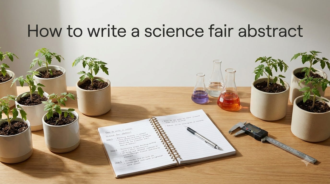 How to write a science fair abstract
