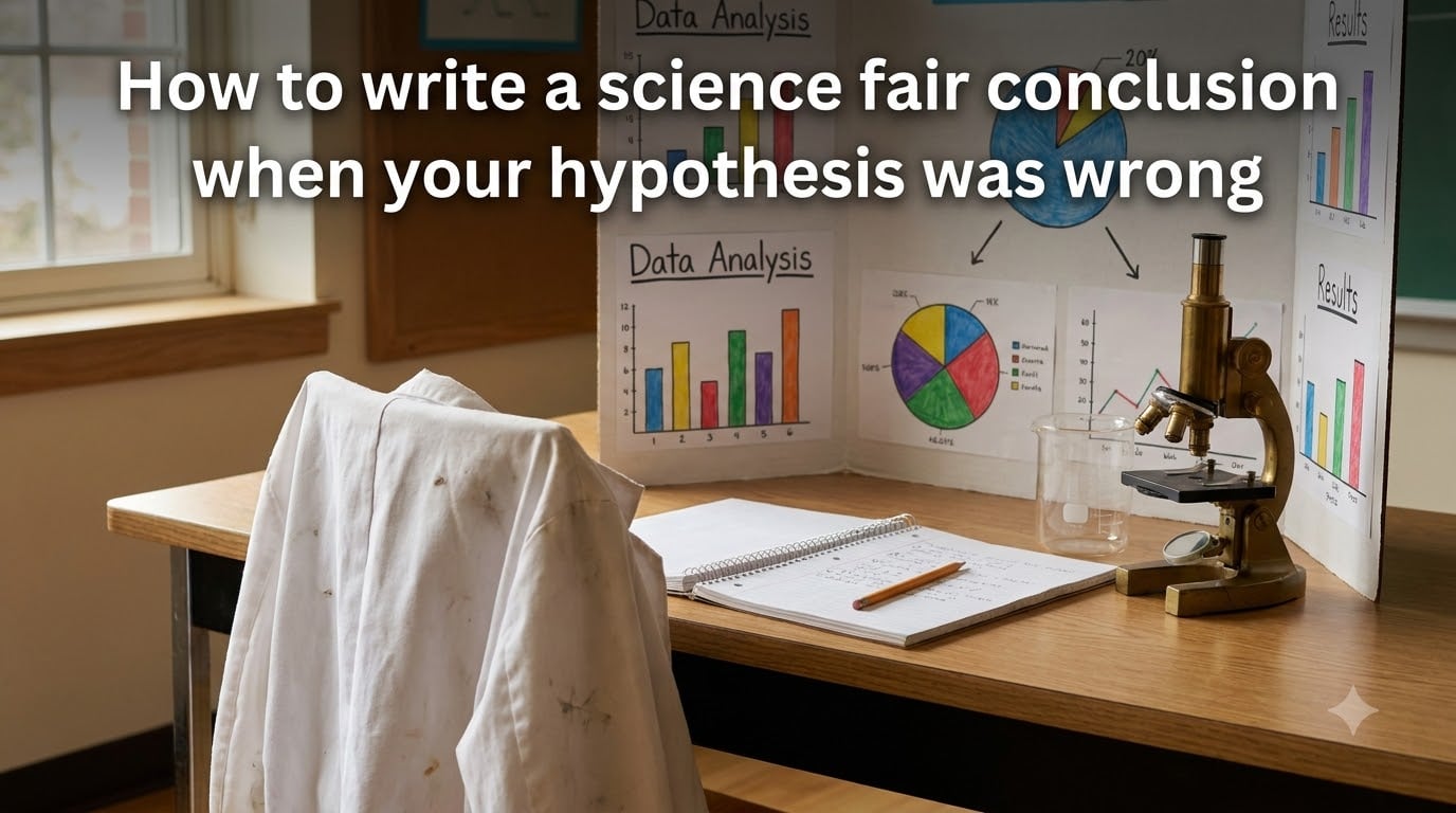 How to write a science fair conclusion when your hypothesis was wrong