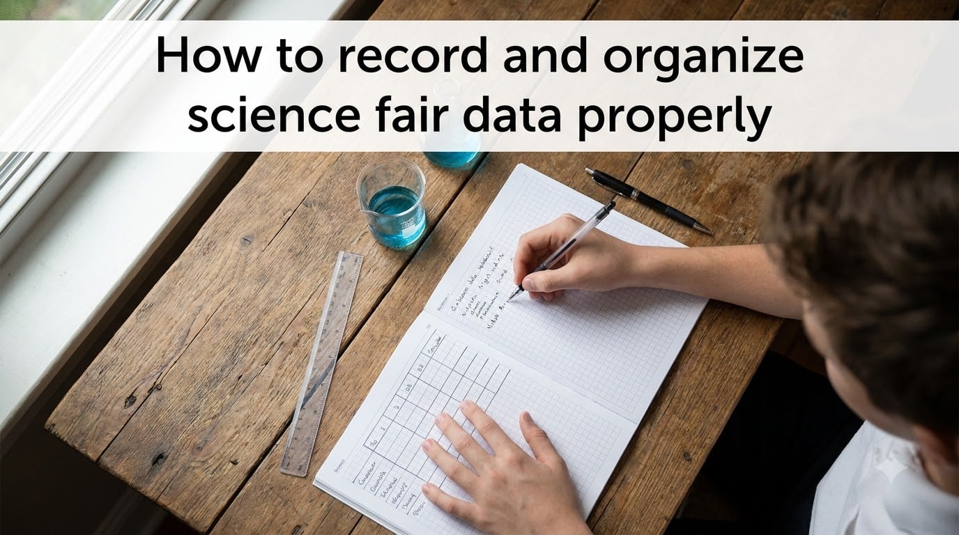 How to record and organize science fair data properly