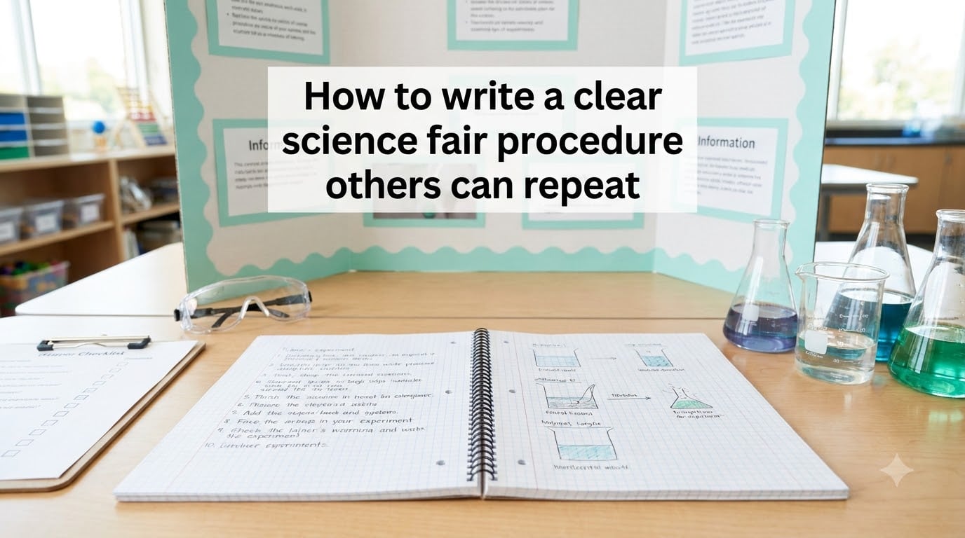How to write a clear science fair procedure others can repeat