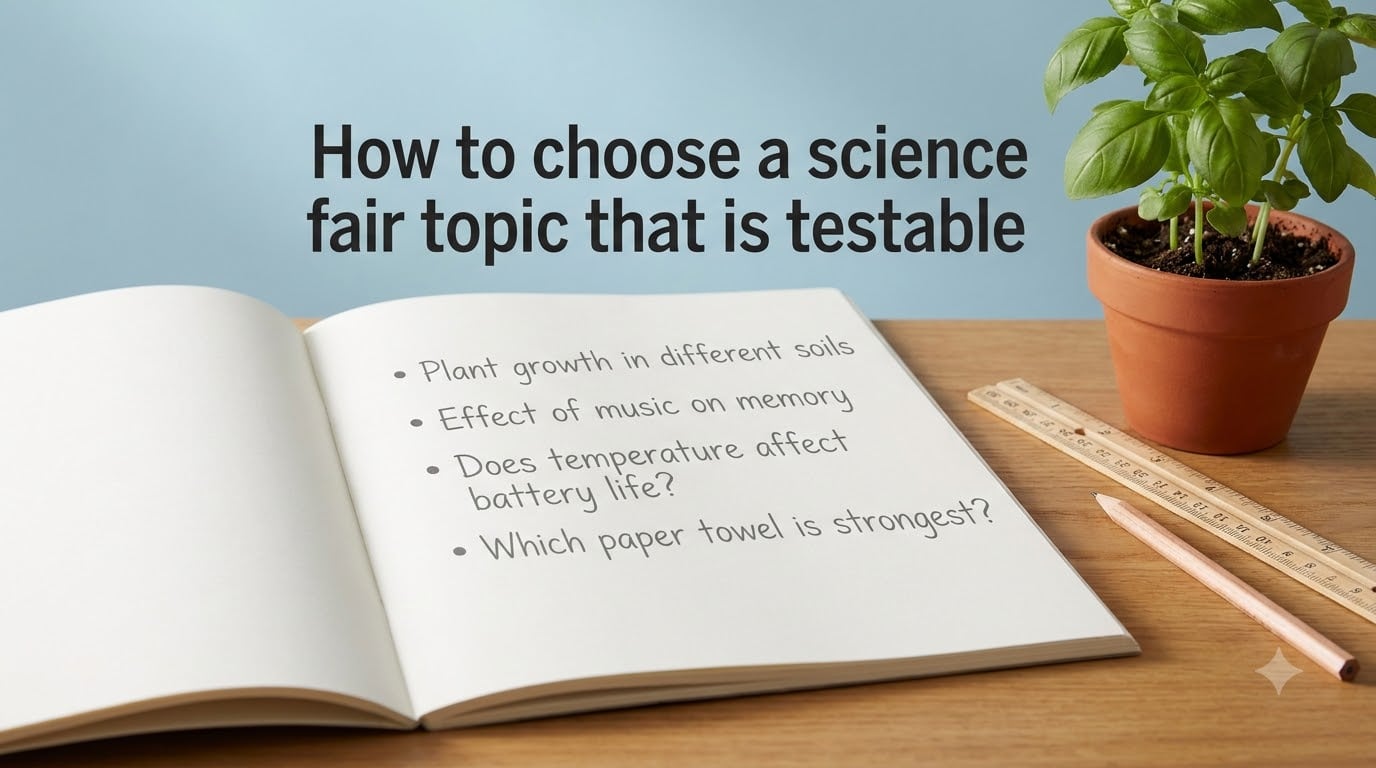 How to choose a science fair topic that is testable