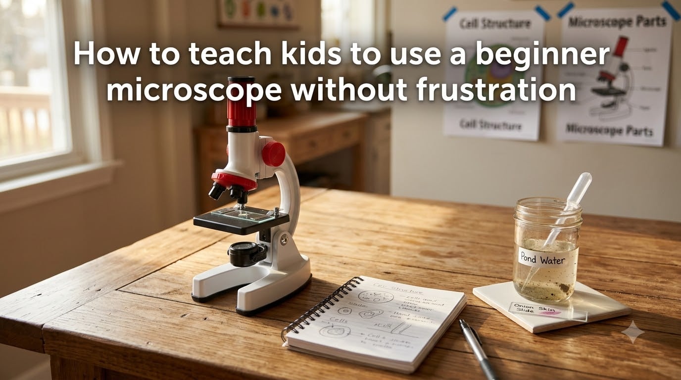 How to teach kids to use a beginner microscope without frustration