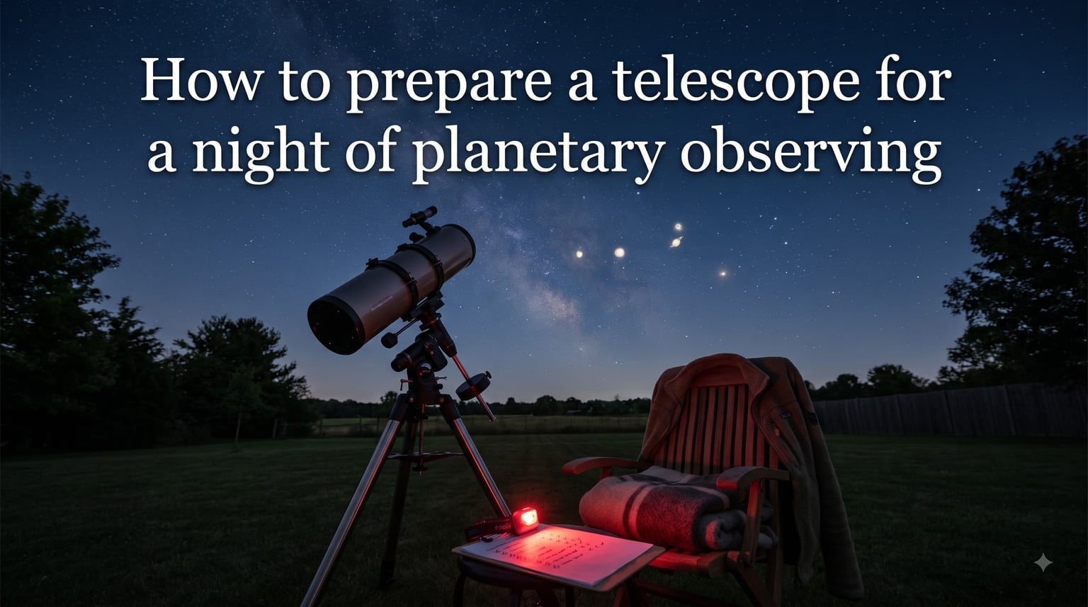 How to prepare a telescope for a night of planetary observing