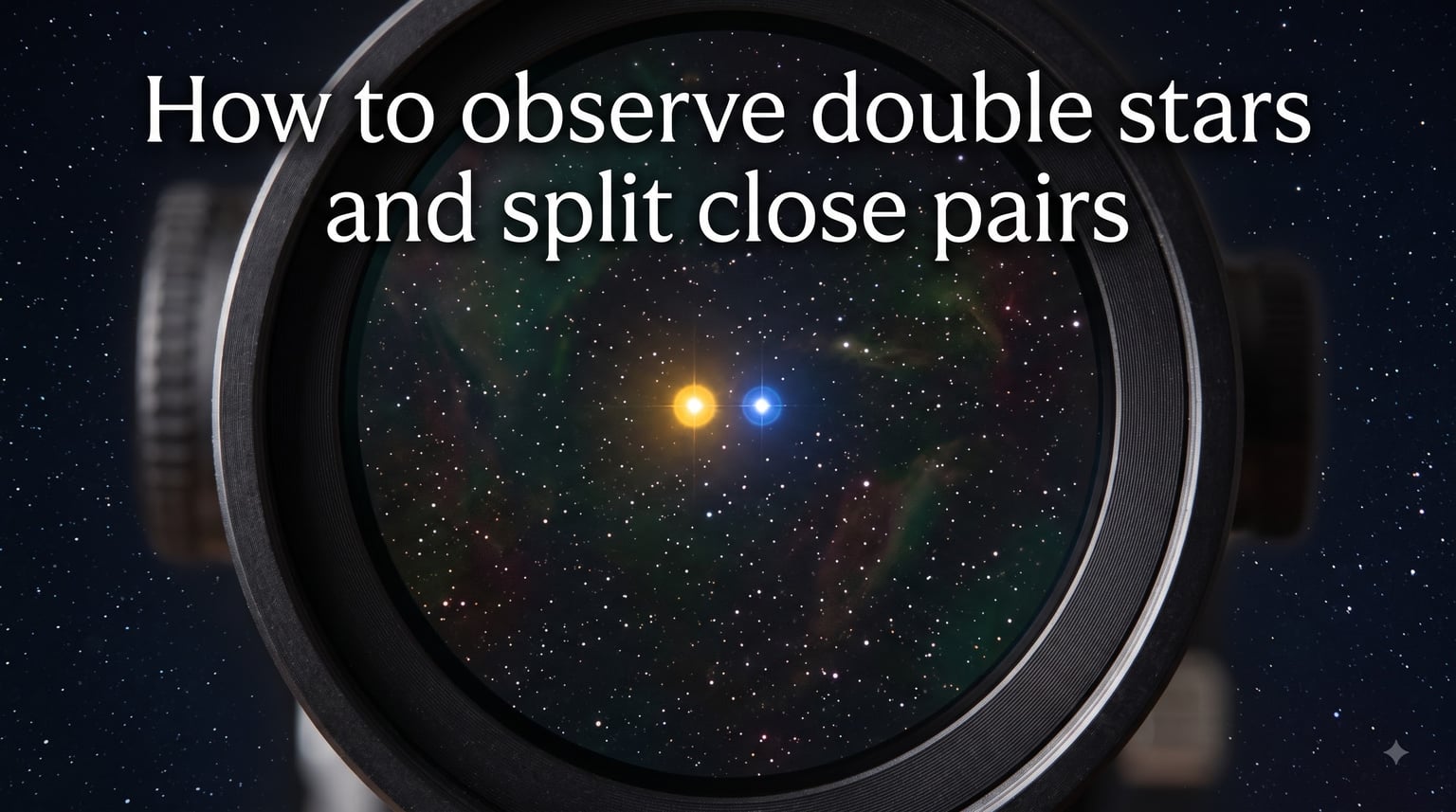 How to observe double stars and split close pairs
