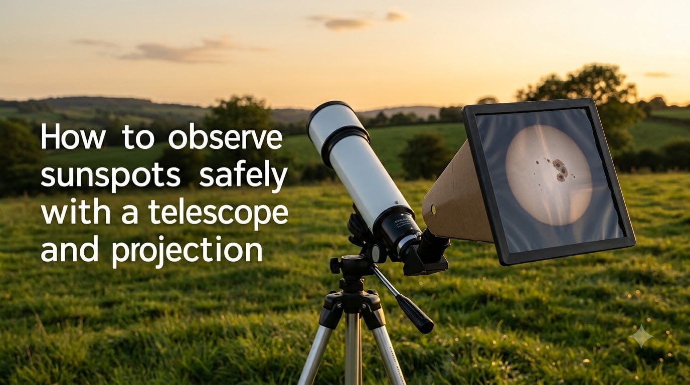 How to observe sunspots safely with a telescope and projection