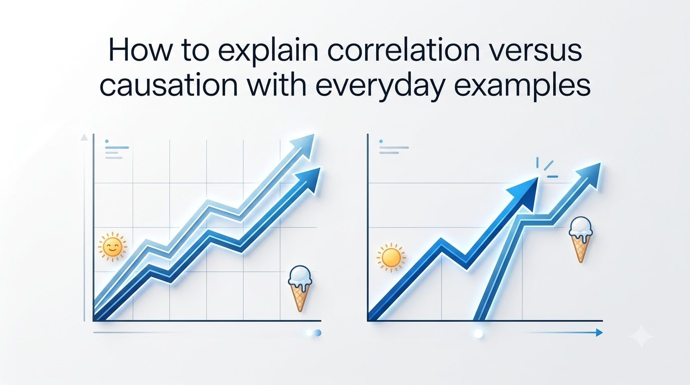How to explain correlation versus causation with everyday examples