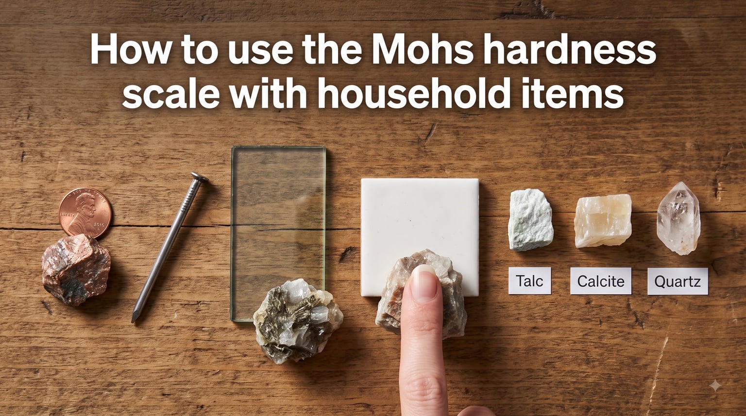 How to use the Mohs hardness scale with household items