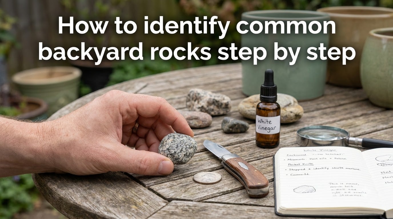 How to identify common backyard rocks step by step