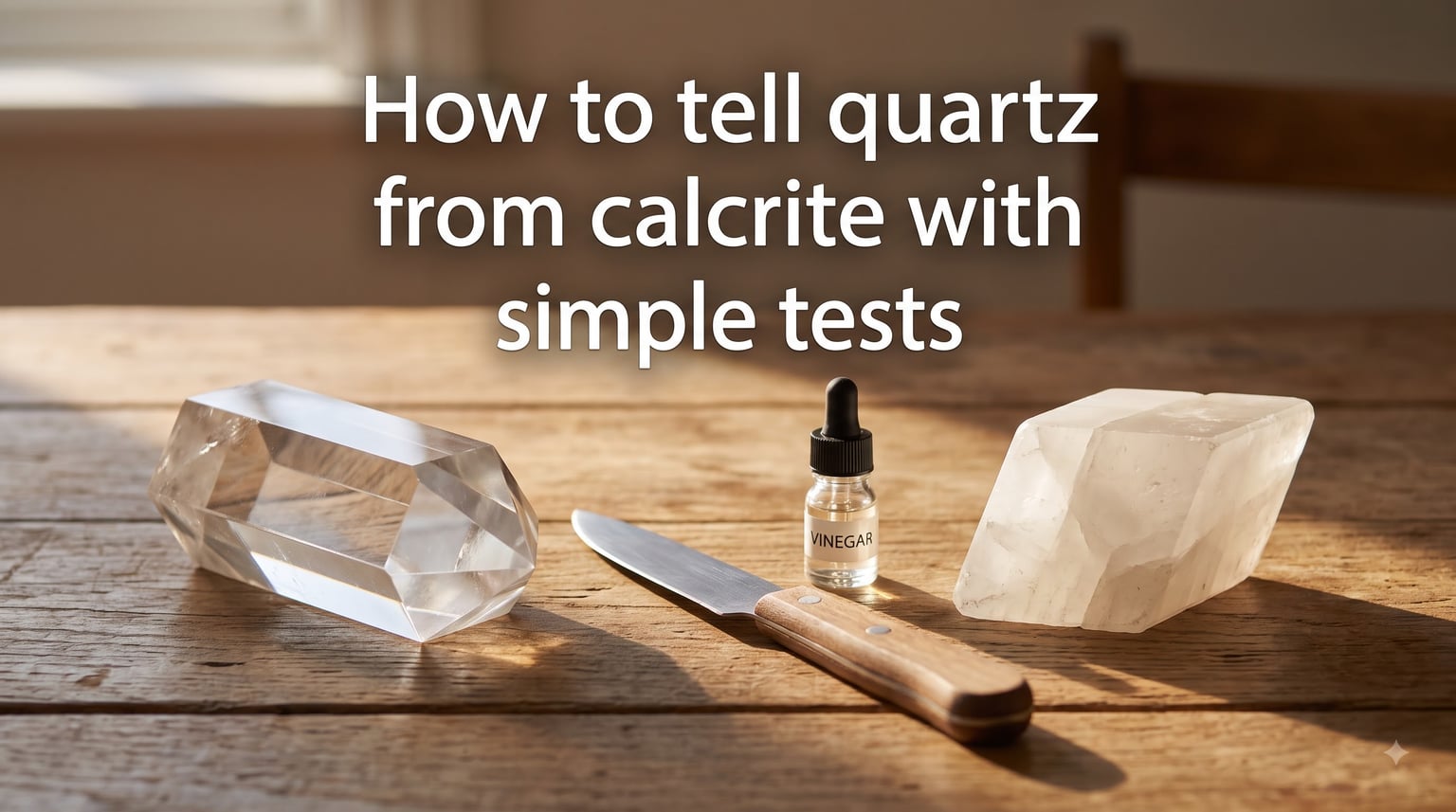 How to tell quartz from calcite with simple tests