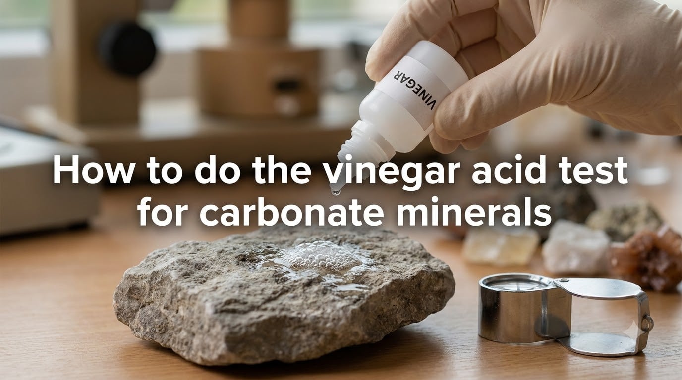 How to do the vinegar acid test for carbonate minerals
