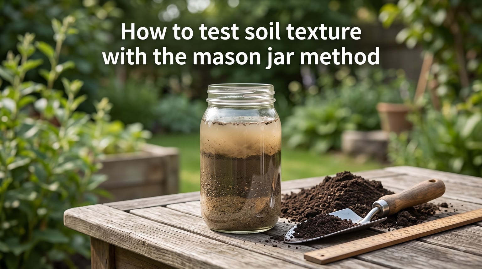 How to test soil texture with the mason jar method