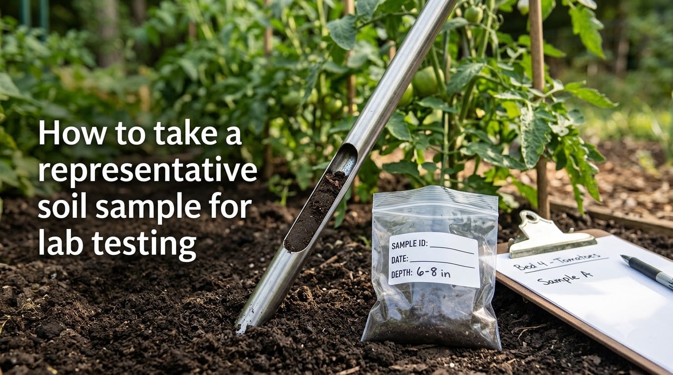 How to take a representative soil sample for lab testing