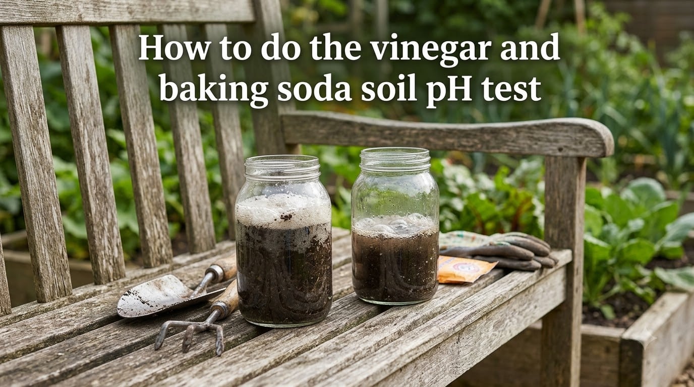 How to do the vinegar and baking soda soil pH test