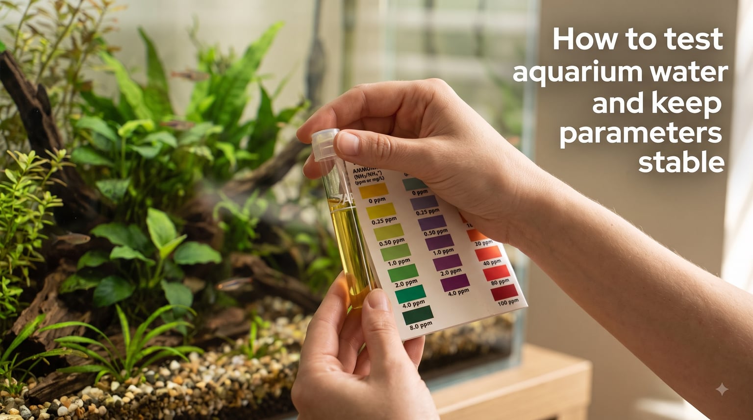 How to test aquarium water and keep parameters stable