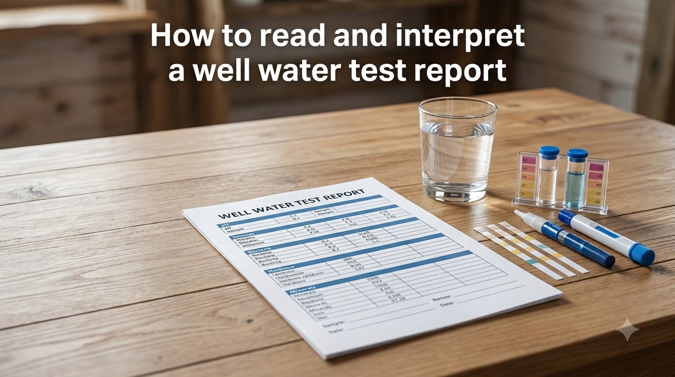 How to read and interpret a well water test report