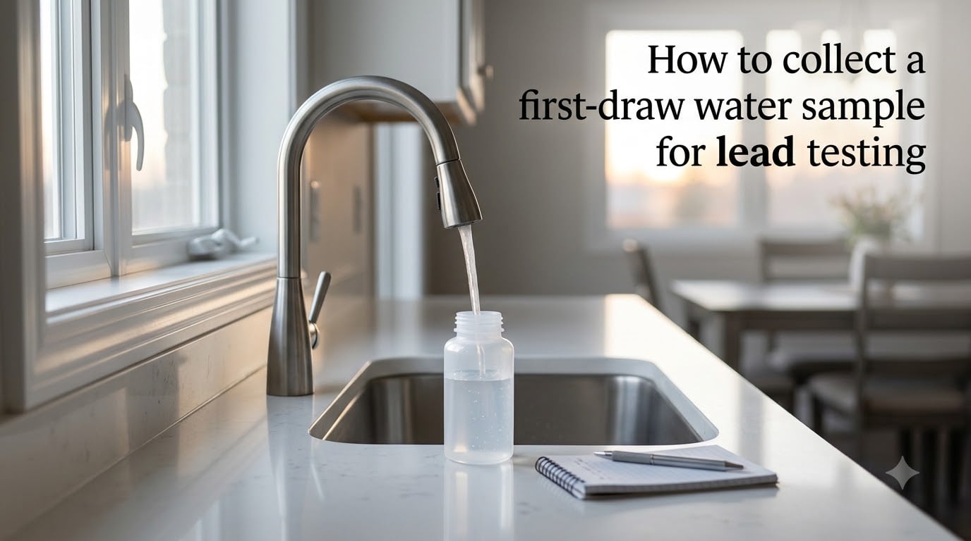 How to collect a first-draw water sample for lead testing