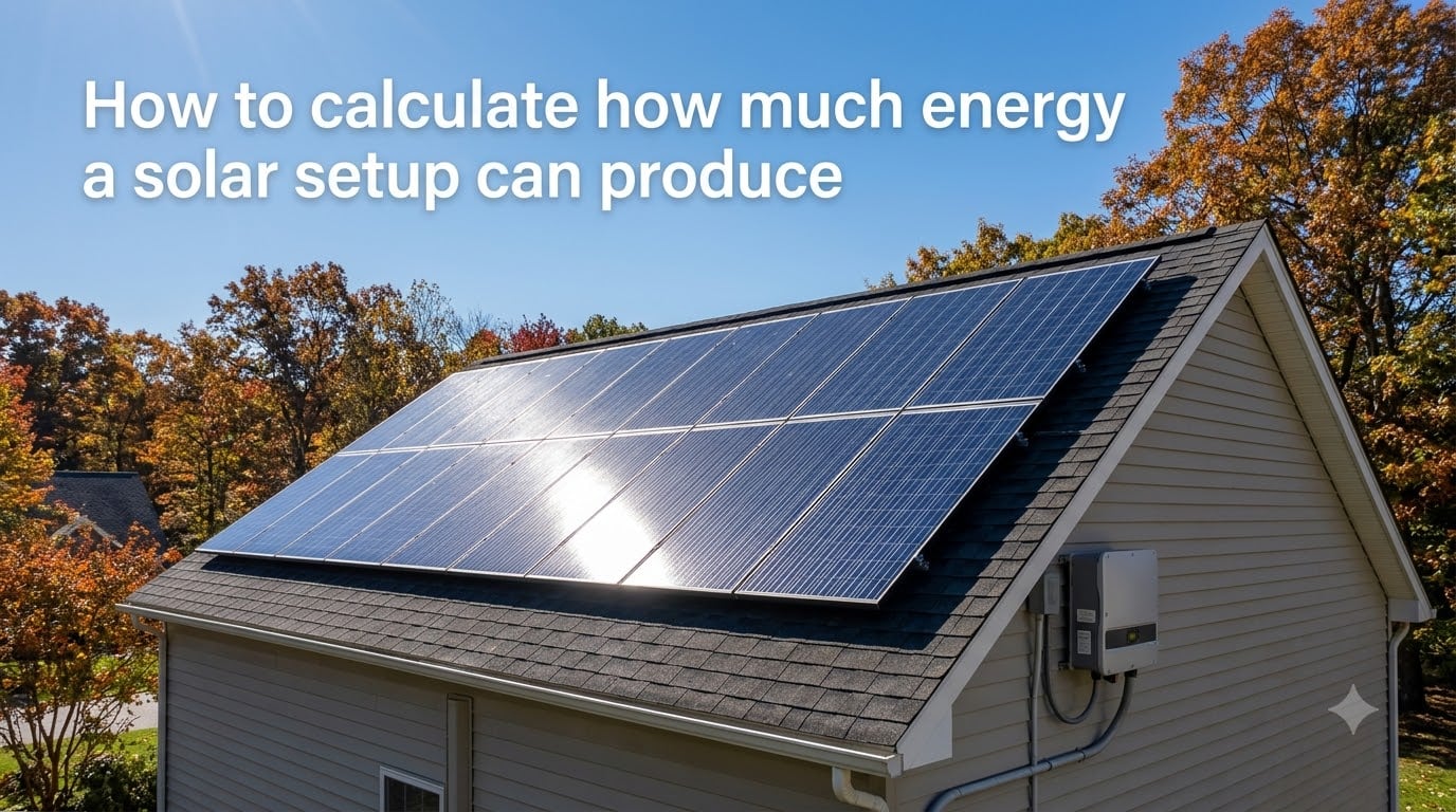 How to calculate how much energy a solar setup can produce