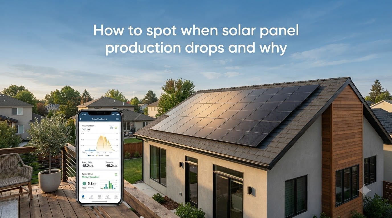 How to spot when solar panel production drops and why