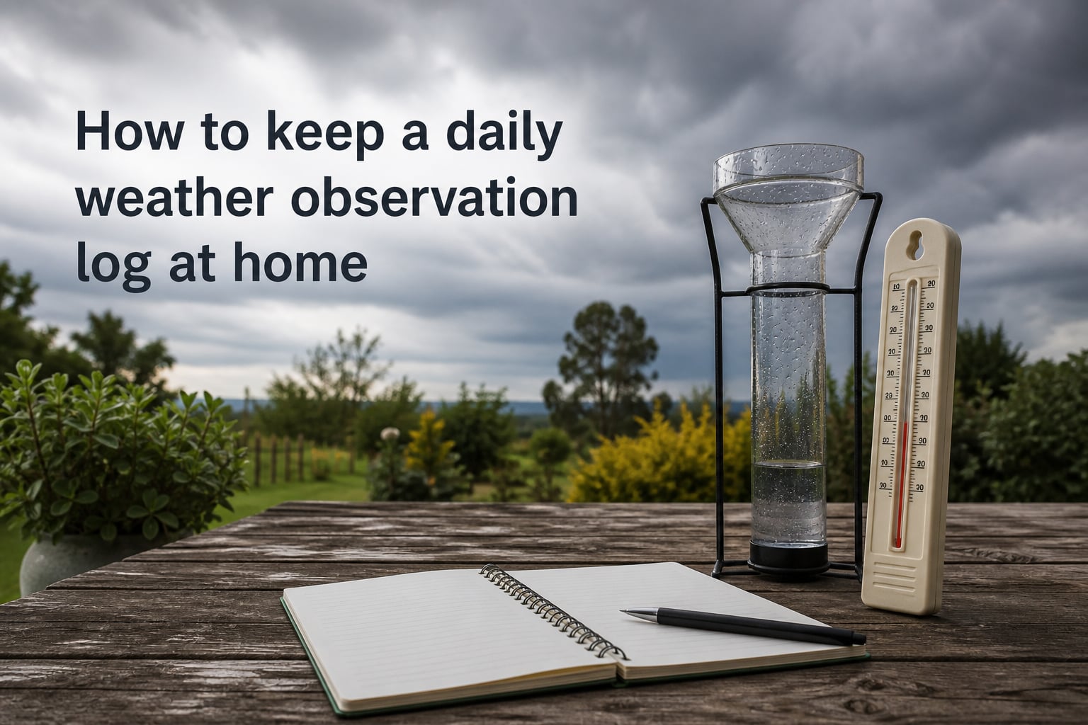How to keep a daily weather observation log at home