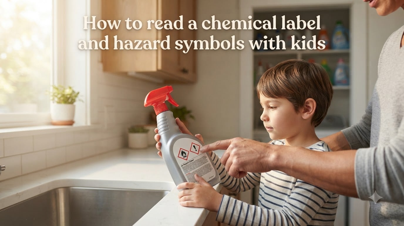 How to read a chemical label and hazard symbols with kids