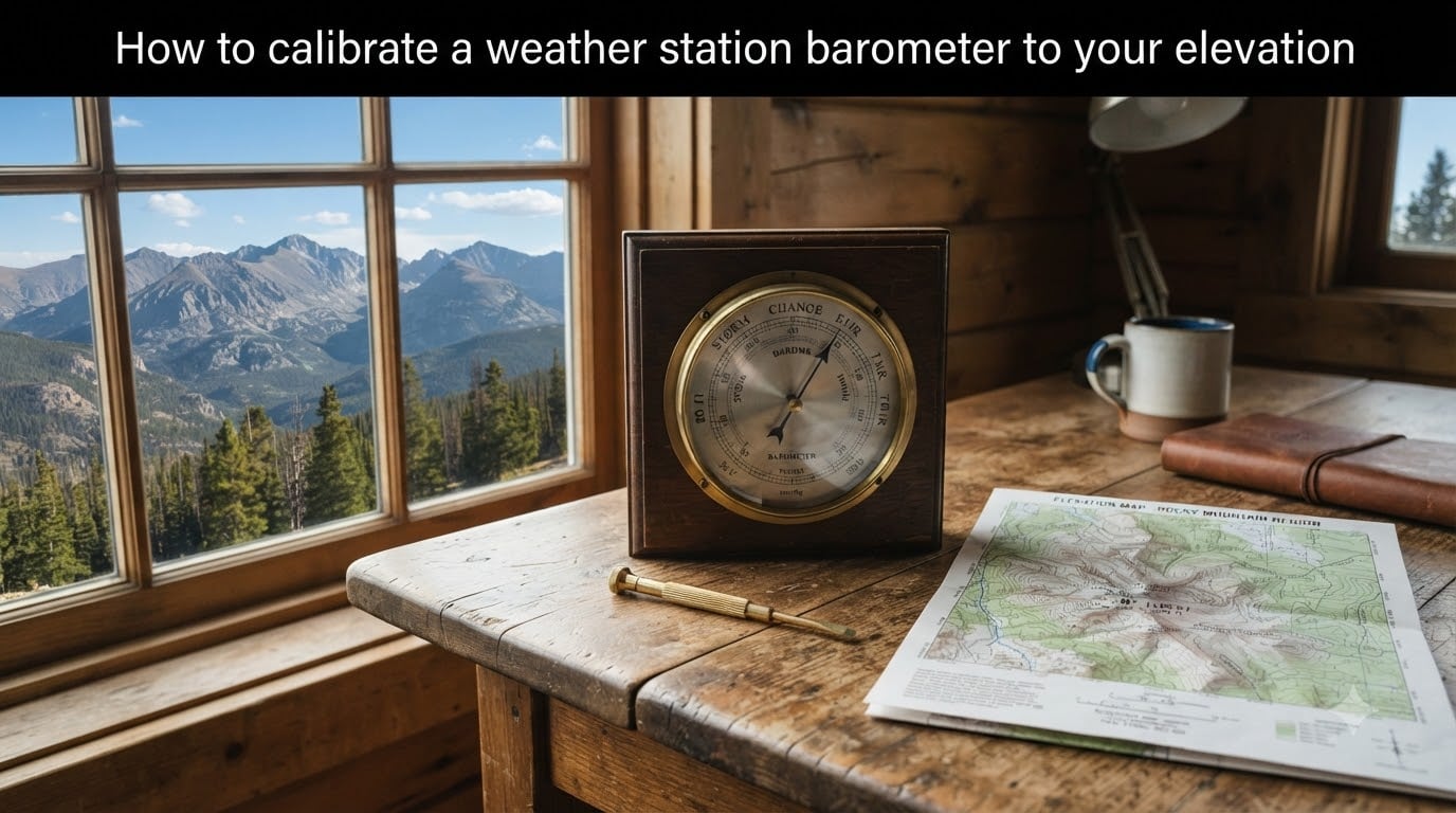 How to calibrate a weather station barometer to your elevation