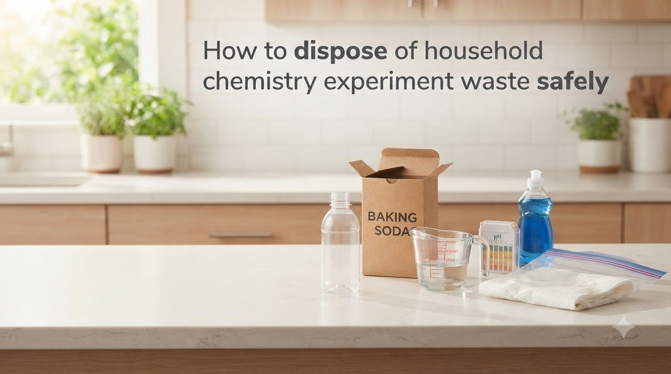 How to dispose of household chemistry experiment waste safely
