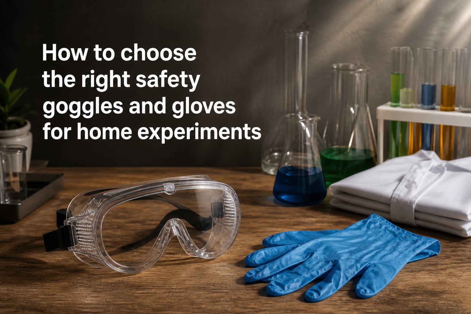 How to choose the right safety goggles and gloves for home experiments