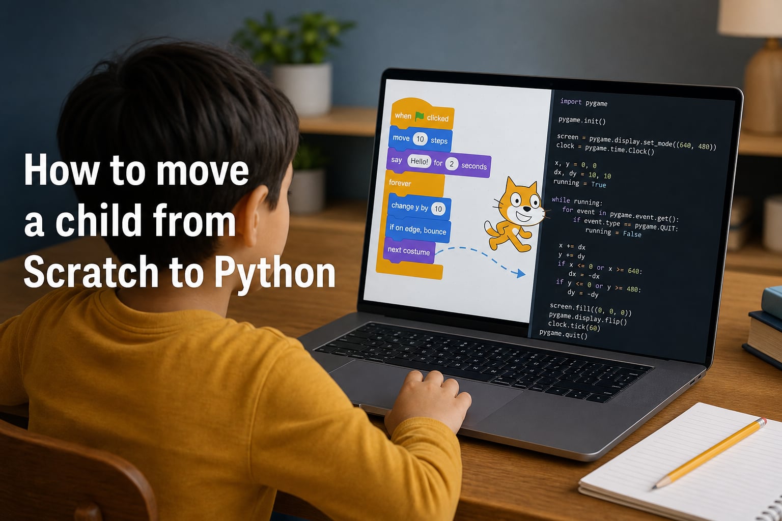 How to move a child from Scratch to Python