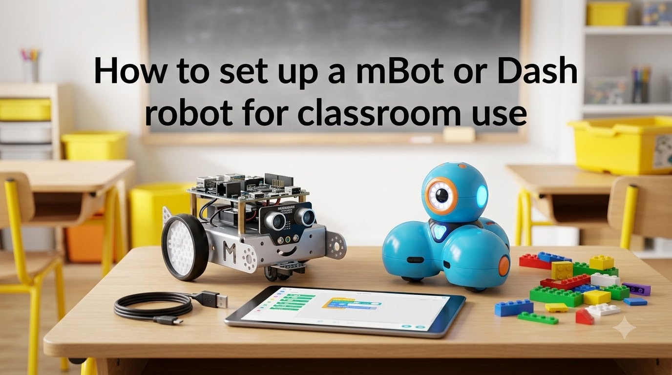 How to set up a mBot or Dash robot for classroom use
