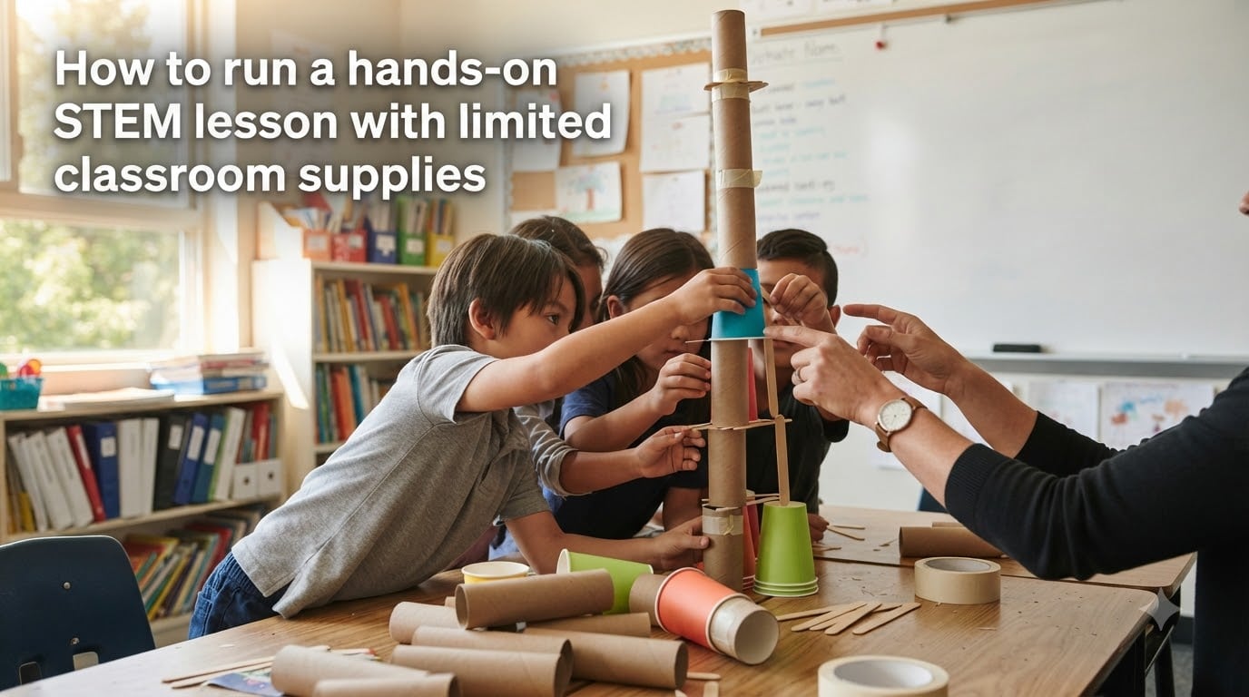 How to run a hands-on STEM lesson with limited classroom supplies