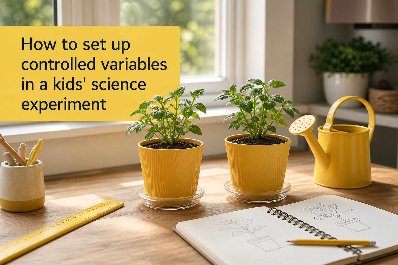 How to set up controlled variables in a kids' science experiment
